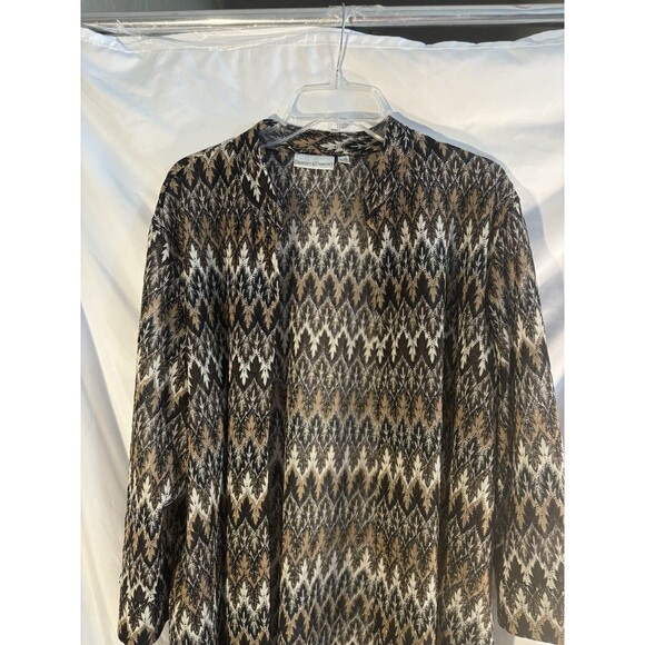 Dealers And Damon’s XL. 2 Piece Set Lined Shirt And Jacket Brown Tones - Picture 2 of 6